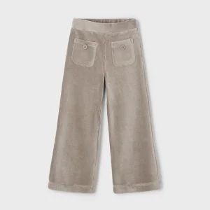 Pantalon en velours côtelé taupe