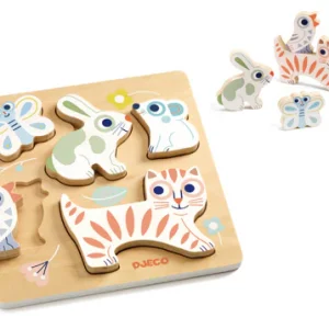 Puzzle en bois - Relief Baby Animali