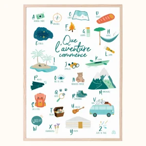 Affiche Illustrée A3 | Abécédaire de l’Aventurier