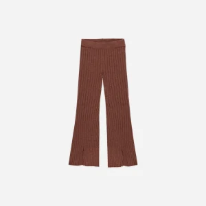 Pantalon évasé en tricot Brick