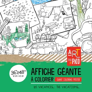 Coloriage géant - Les vacances
